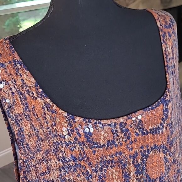 Ruby Rd sz 3X sleeveless sequined top - Picture 2 of 8